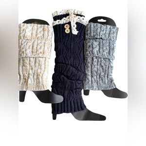 NWT 🚨Three Pairs of Boot Cuff - Womens Leg Warmers